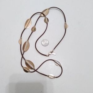 Kenneth Cole brown & gold necklace